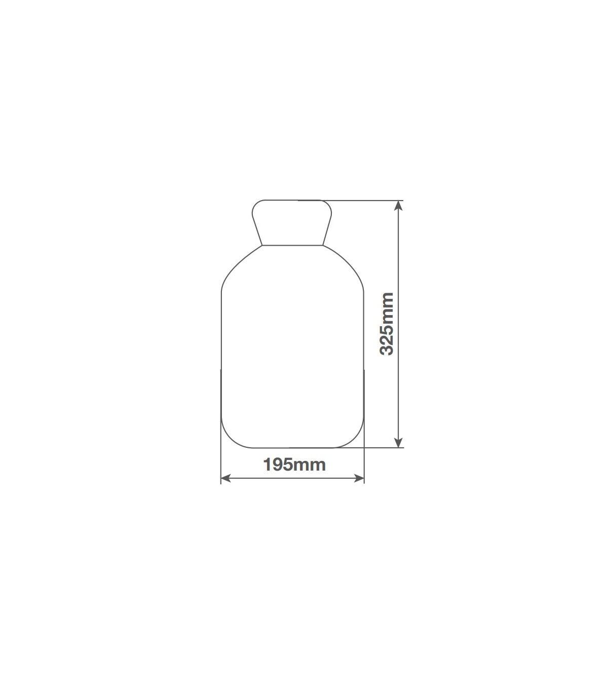 Bolsa de agua caliente 2L Rombo rojo