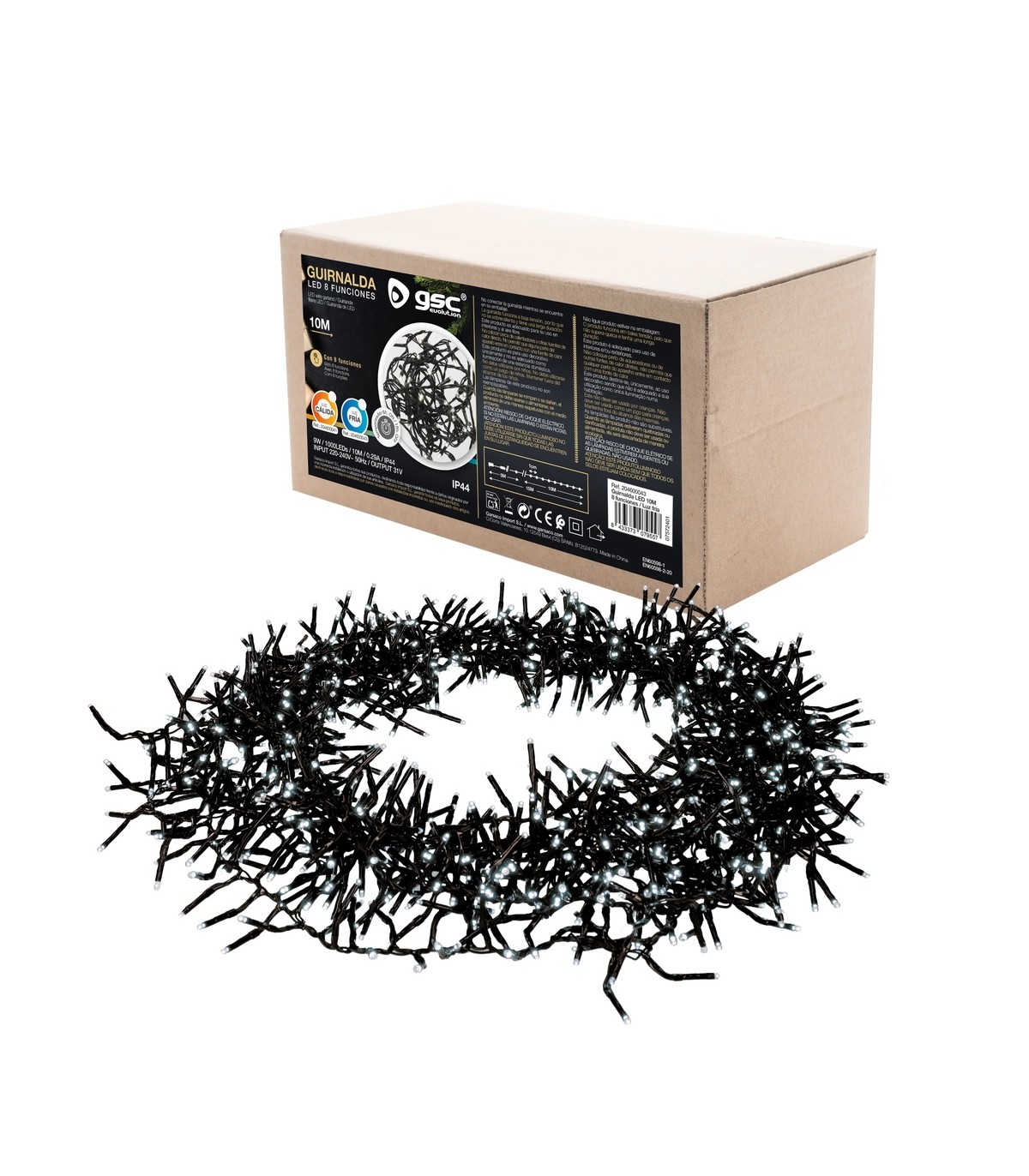 Guirnalda 10m 1000Led 8 Funciones 230V IP44