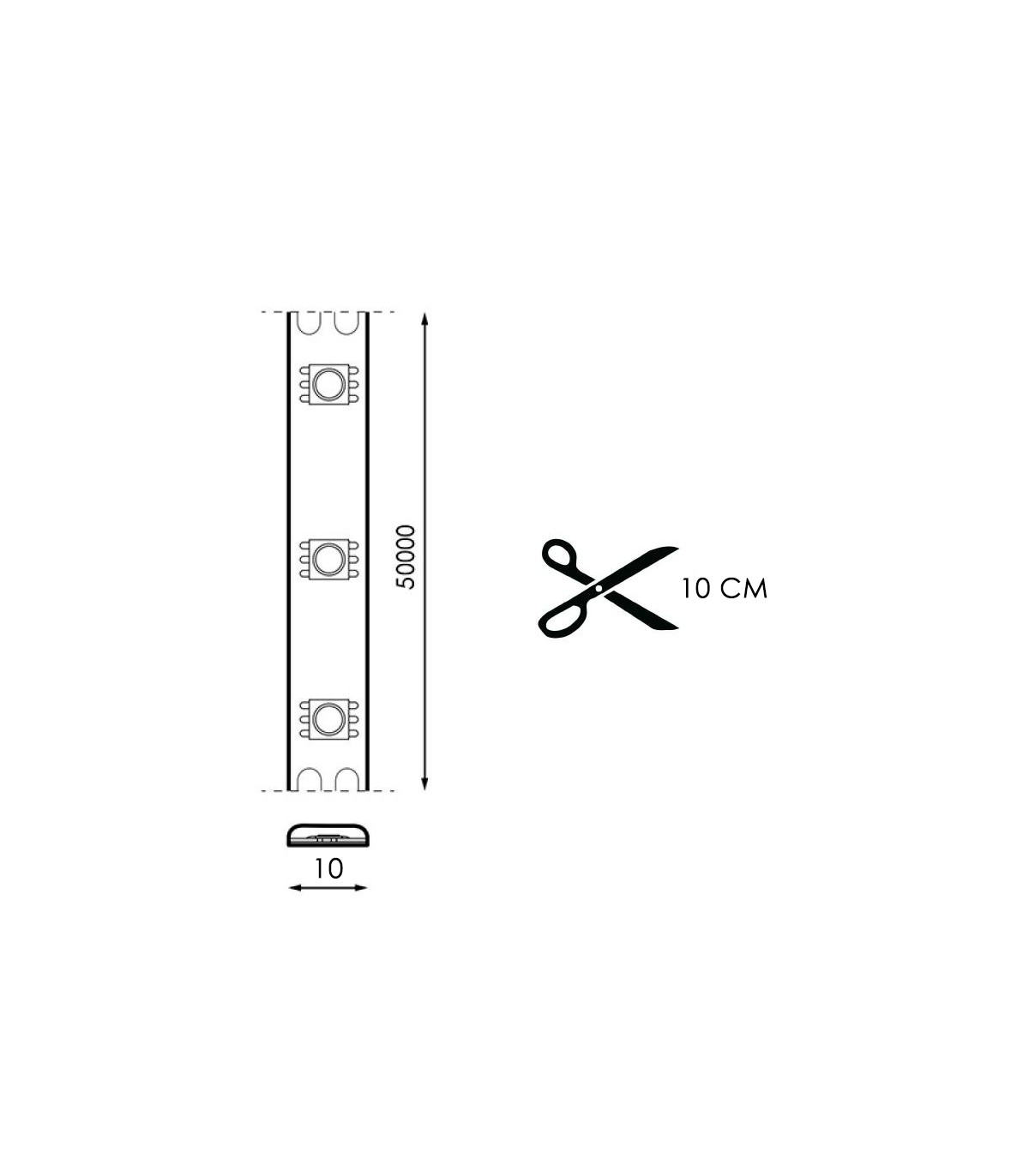 Tira Slim LED Bergamo 17W/m 1500Lm/M 220V IP65 -Metro-