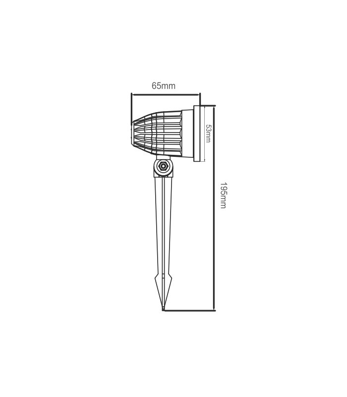 Estaca Jardín LUXTAR 8W 600Lm 230V IP65