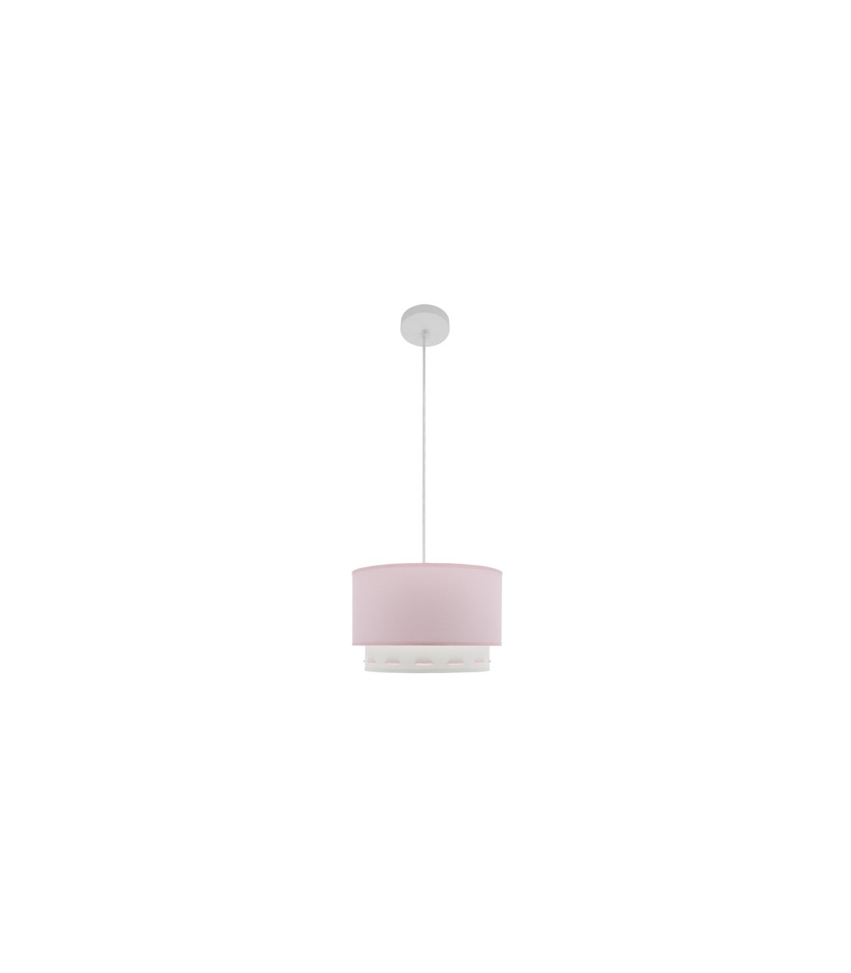 Lámpara Colgante TRAZOS 1xE27 Rosa Bebe