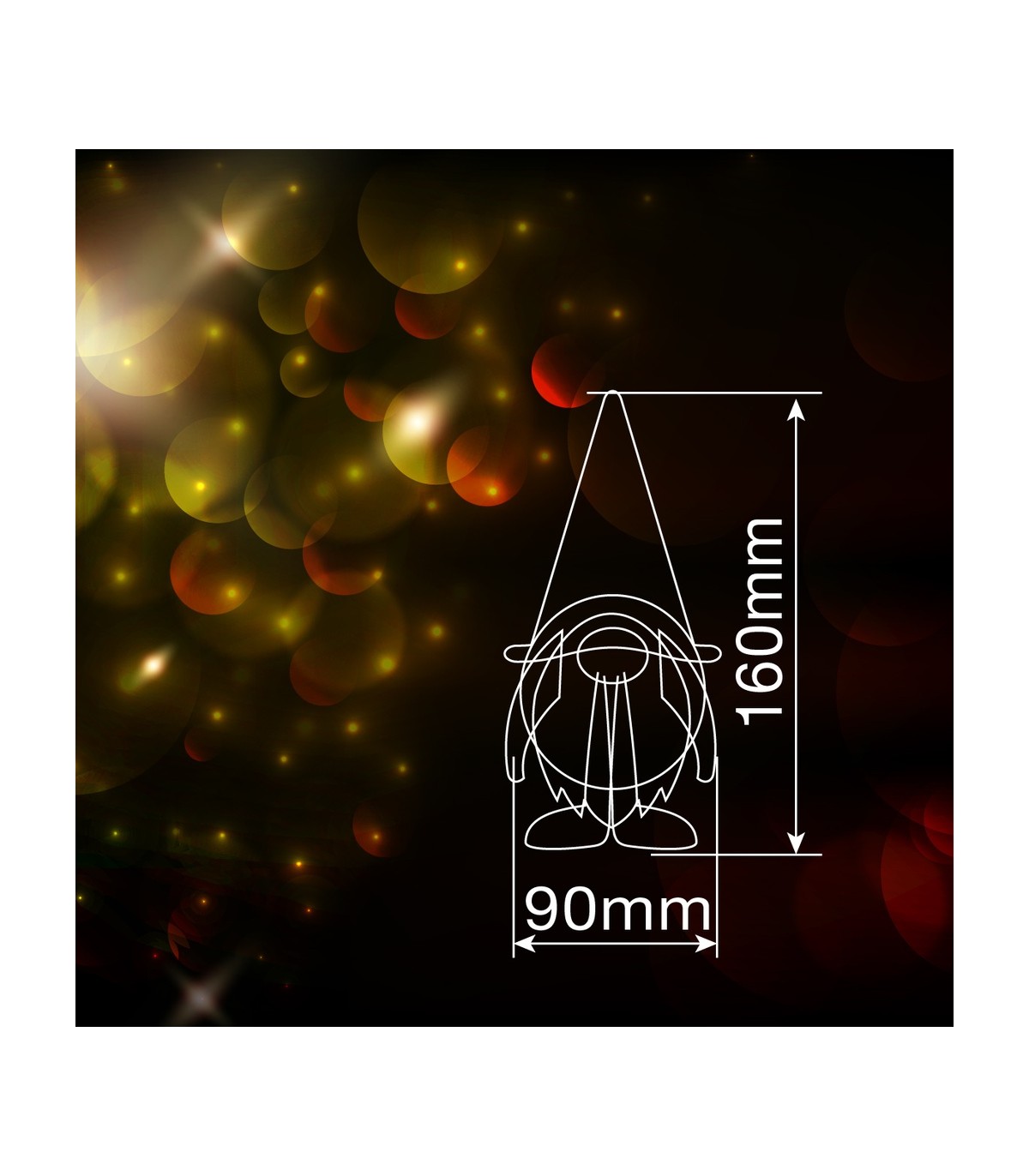 Gnomo Navidad LED de pie SICCO 16cm 3000K