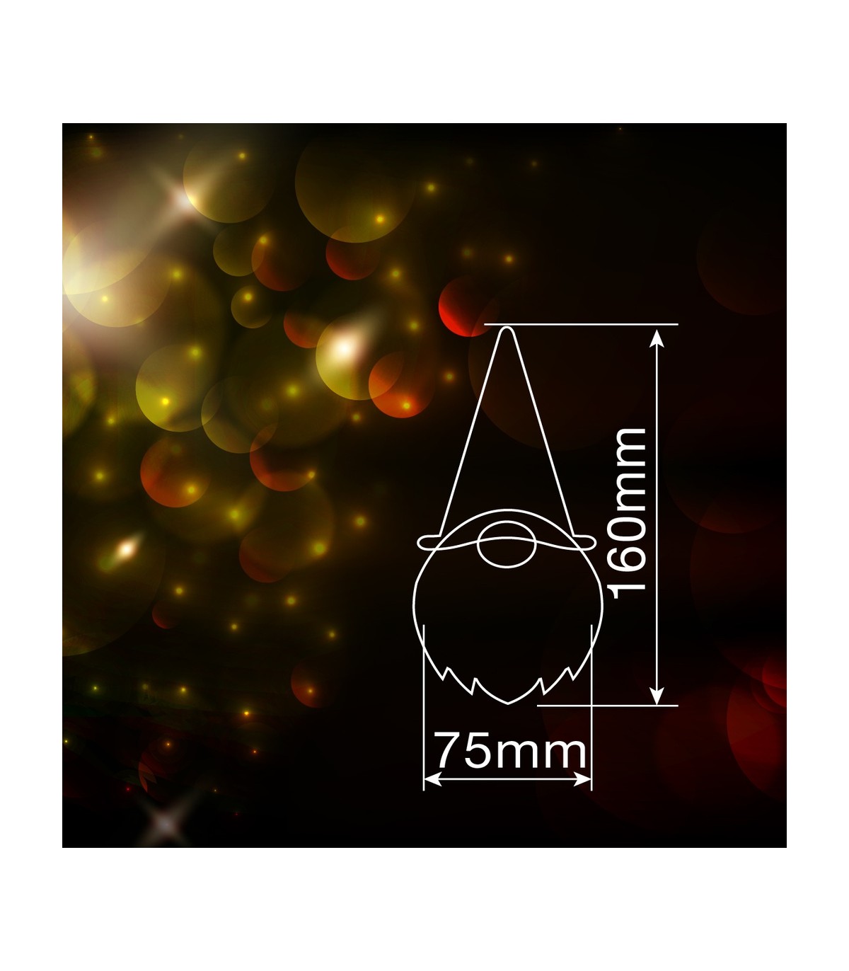 Gnomo Navidad LED NEFTI 16cm 3000K