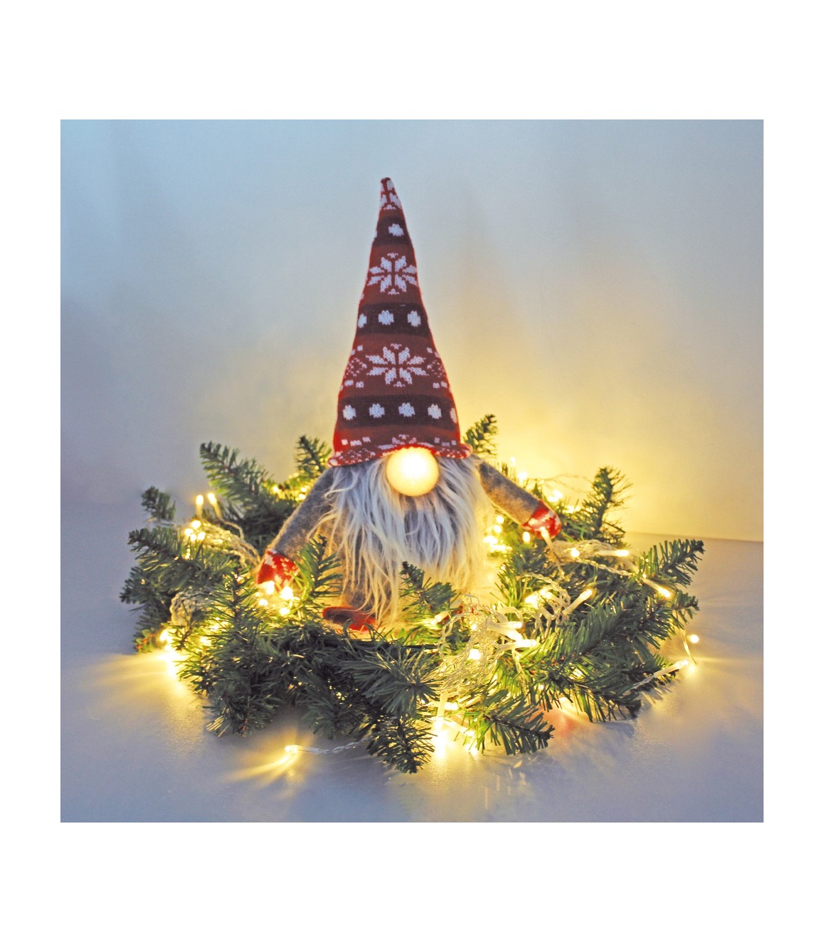 Gnomo sentado LED Hagin 36cm 3000K