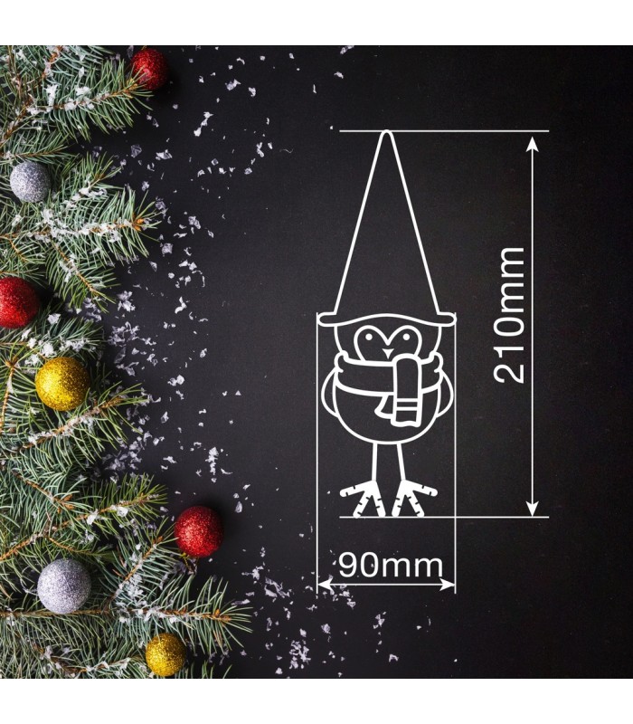 Pajaro Navidad LED FROSTINE 21cm 3000K