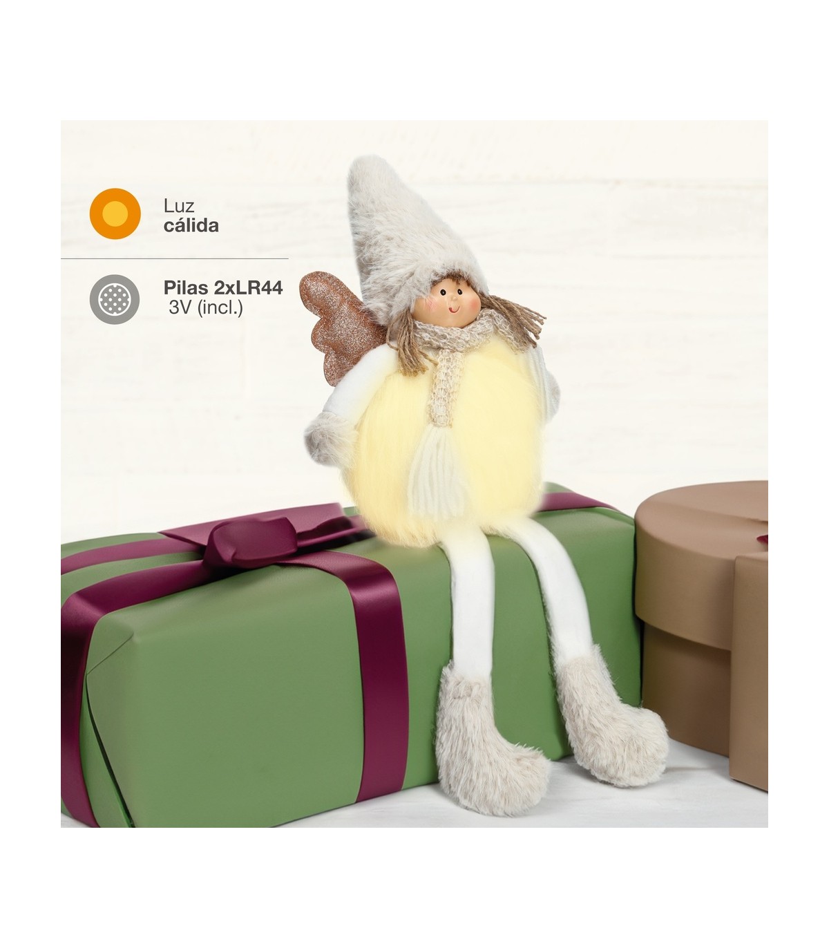 Angel Sentado LED HANIEL 48cm 3000K