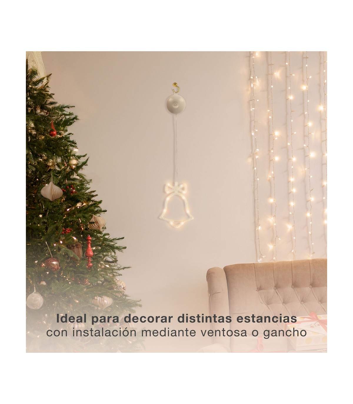 Campana colgante de navidad LED 3000K