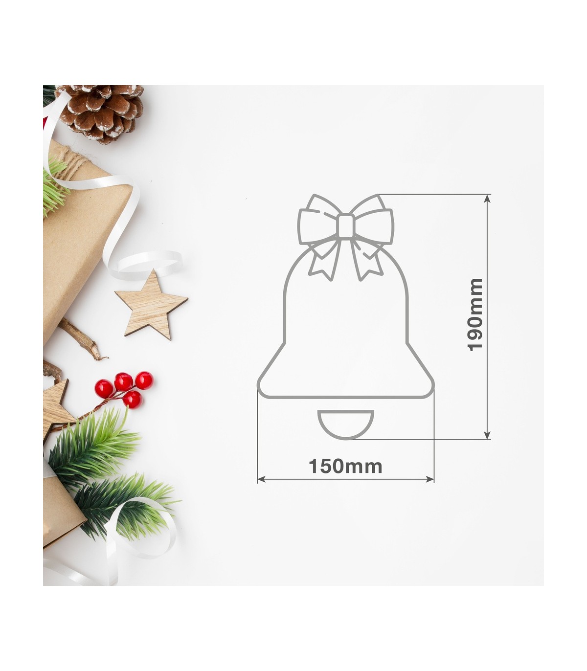 Campana colgante de navidad LED 3000K