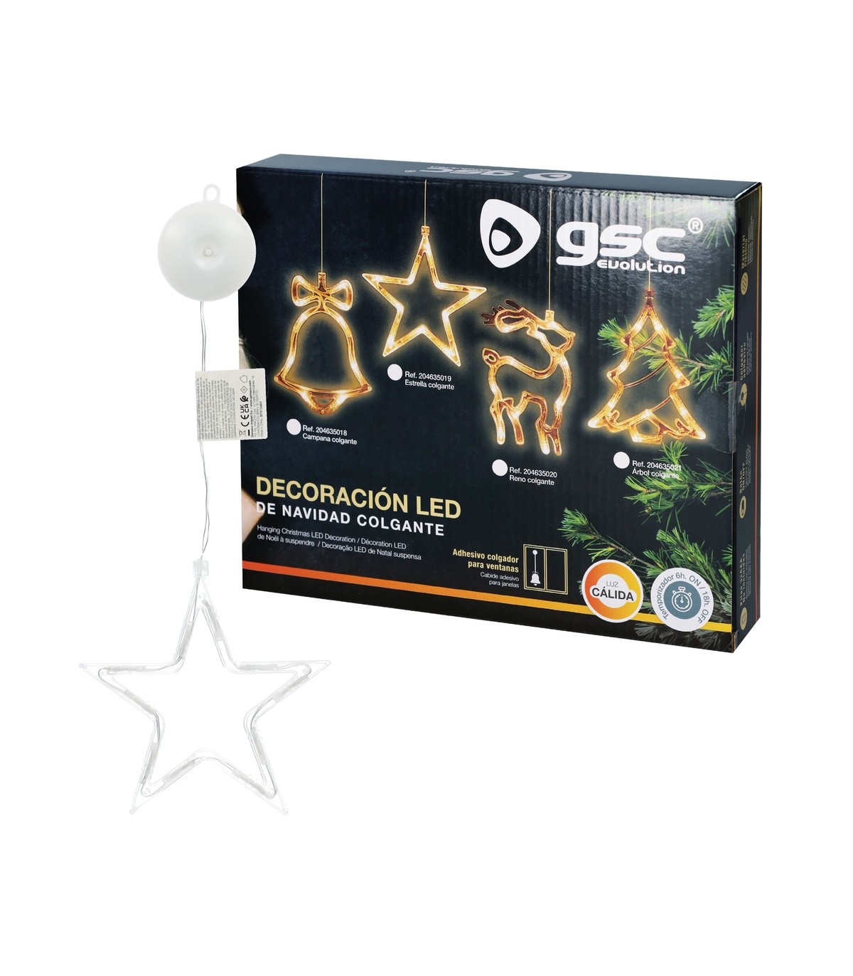 Estrella colgante de navidad LED 3000K
