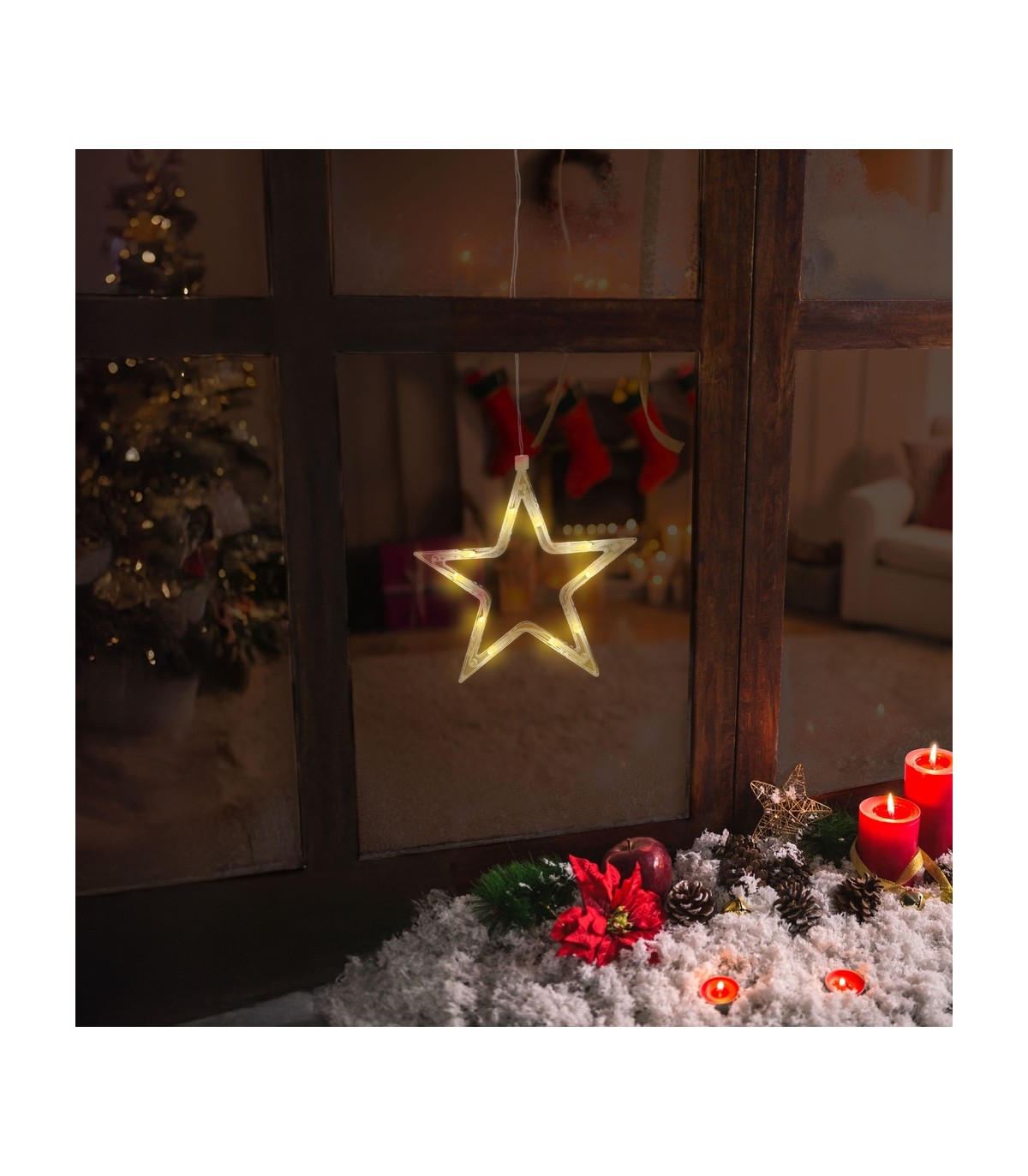 Estrella colgante de navidad LED 3000K