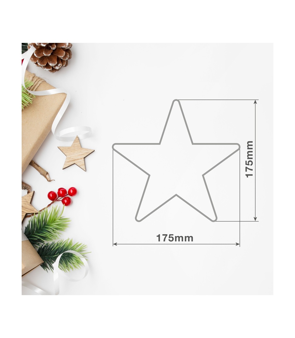 Estrella colgante de navidad LED 3000K