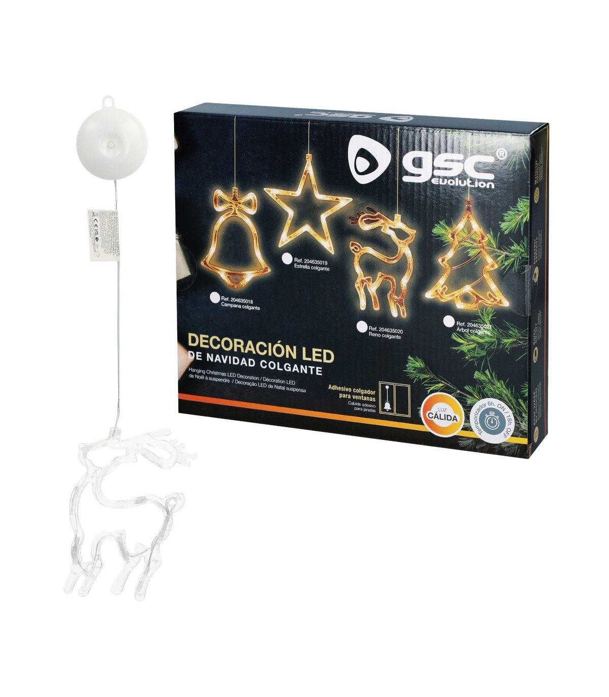 Reno colgante de navidad LED 3000K