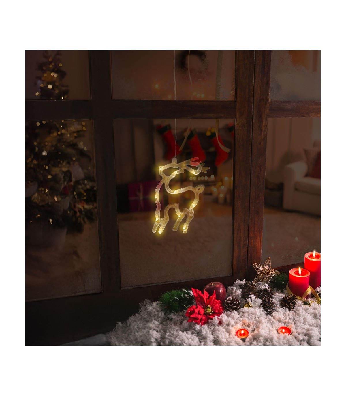 Reno colgante de navidad LED 3000K