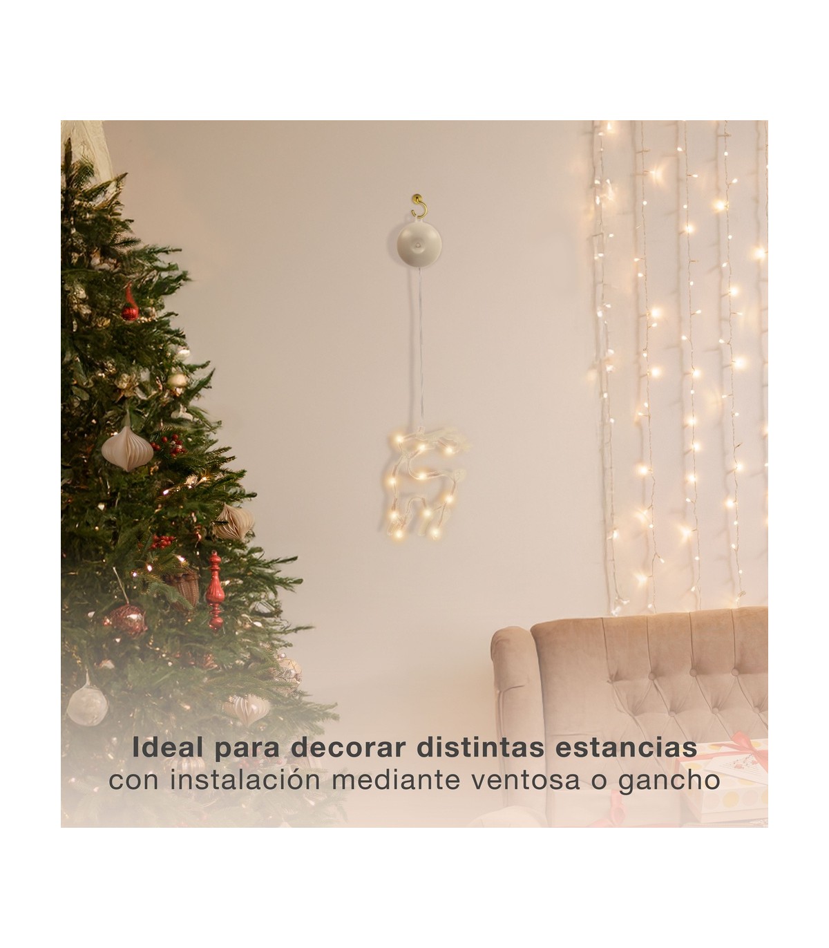 Reno colgante de navidad LED 3000K