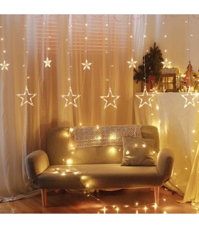 Cortina LED Estrellas 3.5m 8 Funciones con Mando