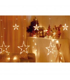 Cortina LED Estrellas 3.5m 8 Funciones con Mando