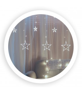 Cortina LED Estrellas 3.5m 8 Funciones con Mando