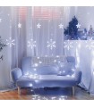 Cortina LED Estrellas y Copos de nieve 3.5m 8 Funciones con Mando