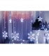 Cortina LED Estrellas y Copos de nieve 3.5m 8 Funciones con Mando