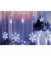Cortina LED Estrellas y Copos de nieve 3.5m 8 Funciones con Mando