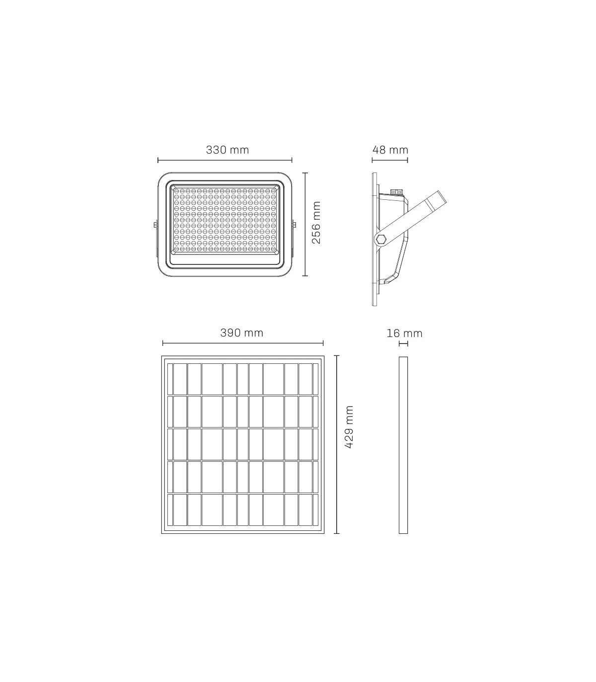 Proyector Led Solar ADVANCE 300W/30W 4100Lm IP65