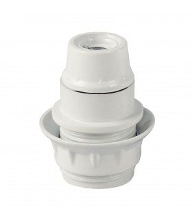 Portalámparas baquelita semiroscado E14 Blanco 2A 250V Blanco