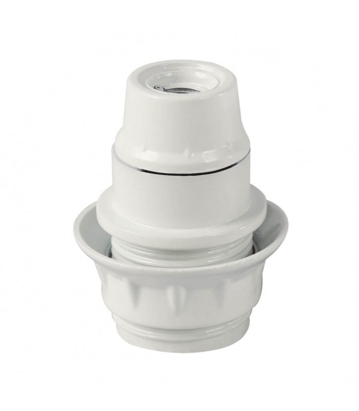 Portalámparas baquelita semiroscado E14 Blanco 2A 250V Blanco
