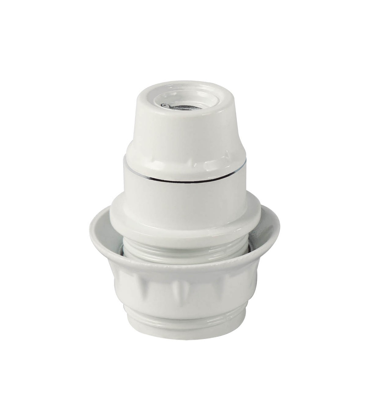 Portalámparas baquelita semiroscado E14 Blanco 2A 250V Blanco