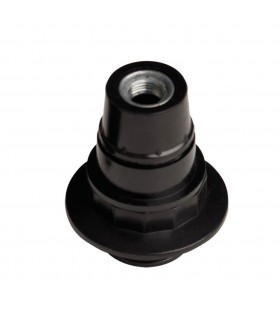 Portalámparas baquelita semiroscado E14 Blanco 2A 250V Negro