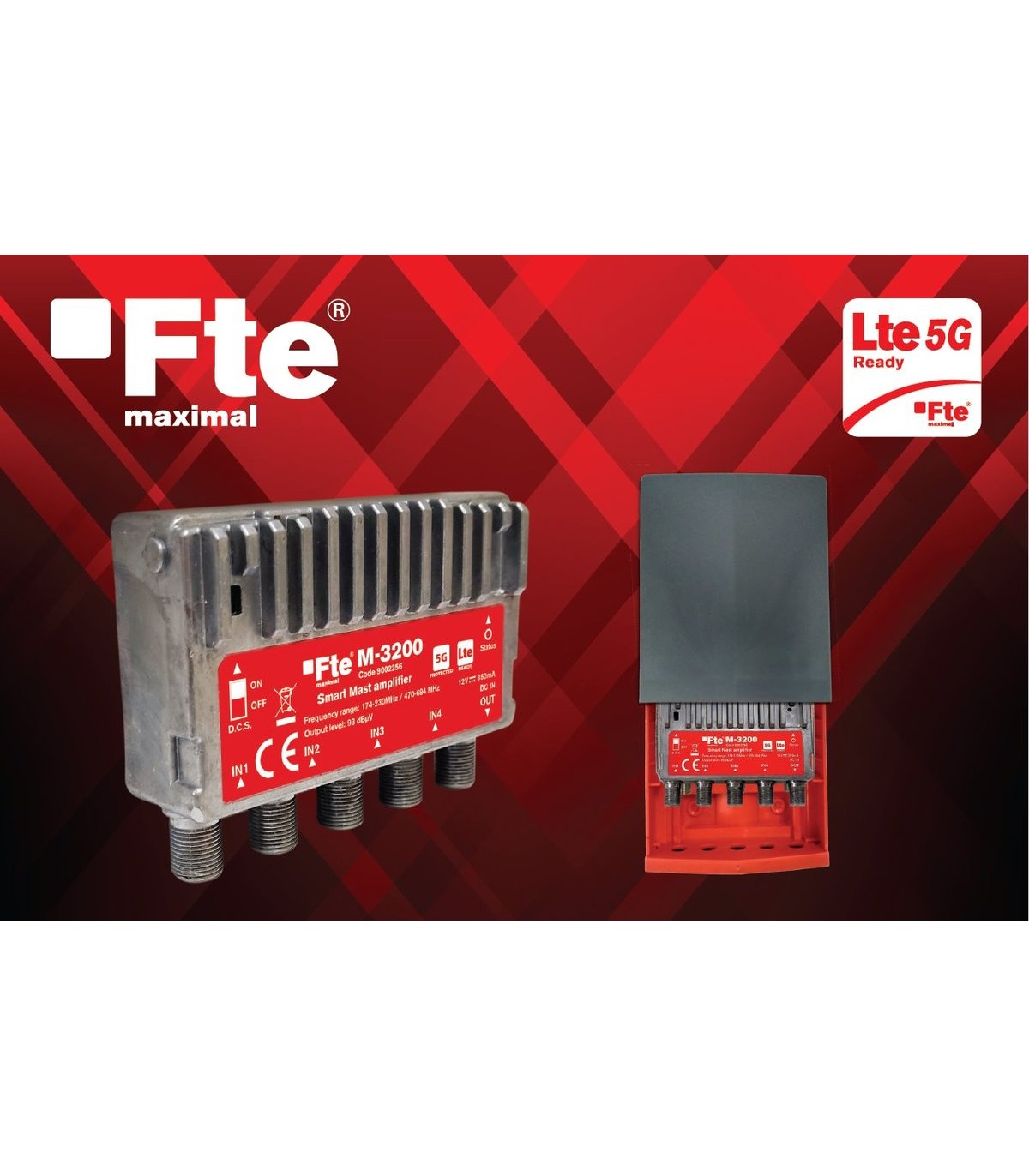 Amplificador de mástil inteligente auto programable 4IN de 32 filtros