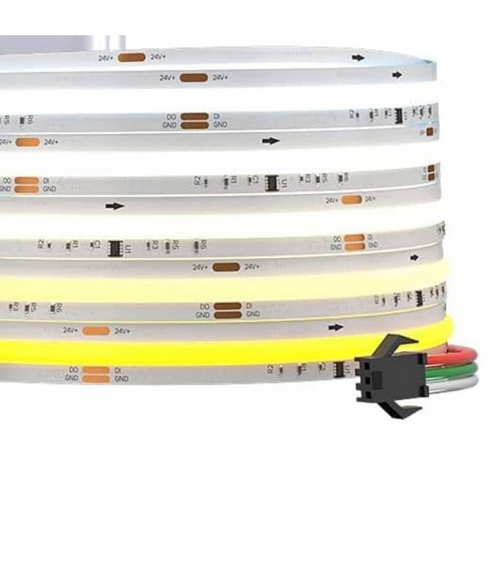 Tira LED Digital COB SPI 11W 1100Lm/M 360Led/M IP20 DC24V -5 Metros-