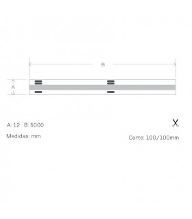Tira LED Digital COB SPI 11W 1100Lm/M 360Led/M IP20 DC24V -5 Metros-