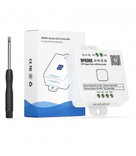 Controlador SP636E  Bluetooth RF para tira LED SPI Monocolor 5-24V 12A con APP