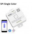 Controlador SP636E  Bluetooth RF para tira LED SPI Monocolor 5-24V 12A con APP