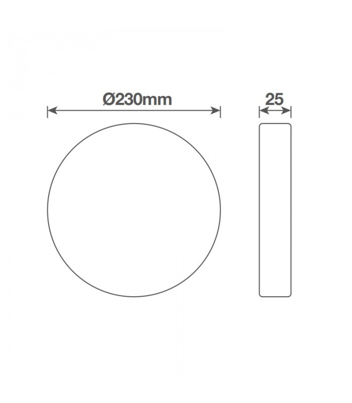 Plafón Led BELAIR 18W 1980LM 120º IP44 CCT