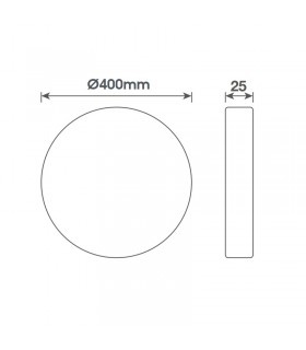 Plafón Led BELAIR 32W 3520LM 120º IP44 CCT