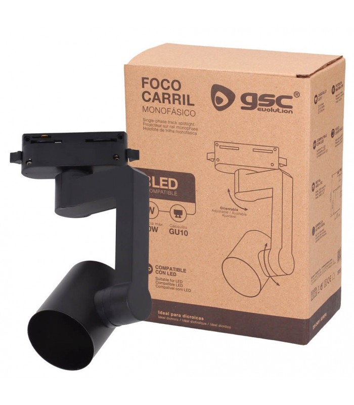 Foco Para Carril Monofásico 1xGU10 IP20 GSC