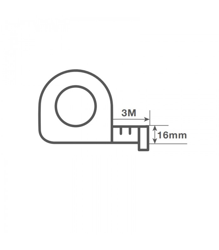 Cinta métrica autoblocante GSC 16mm 3 Metros