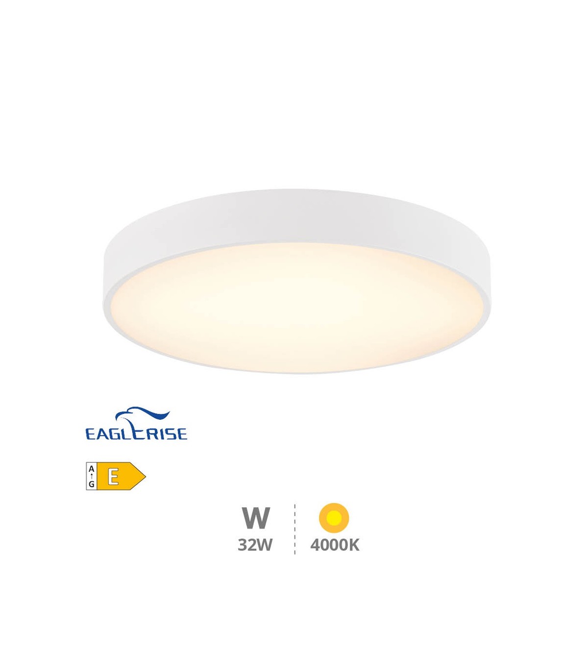 Plafón Led KATAJA Blanco Ø40CM 32W 3564LM 120º IP20