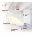 Plafón Led KATAJA Blanco Ø40CM 32W 3564LM 120º IP20