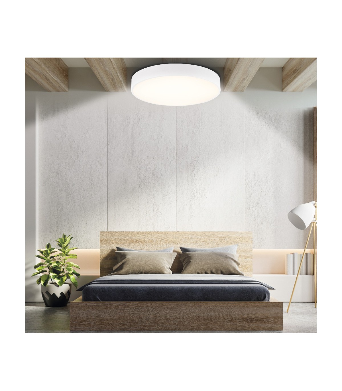 Plafón Led KATAJA Blanco Ø80CM 82W 9202LM 120º IP20