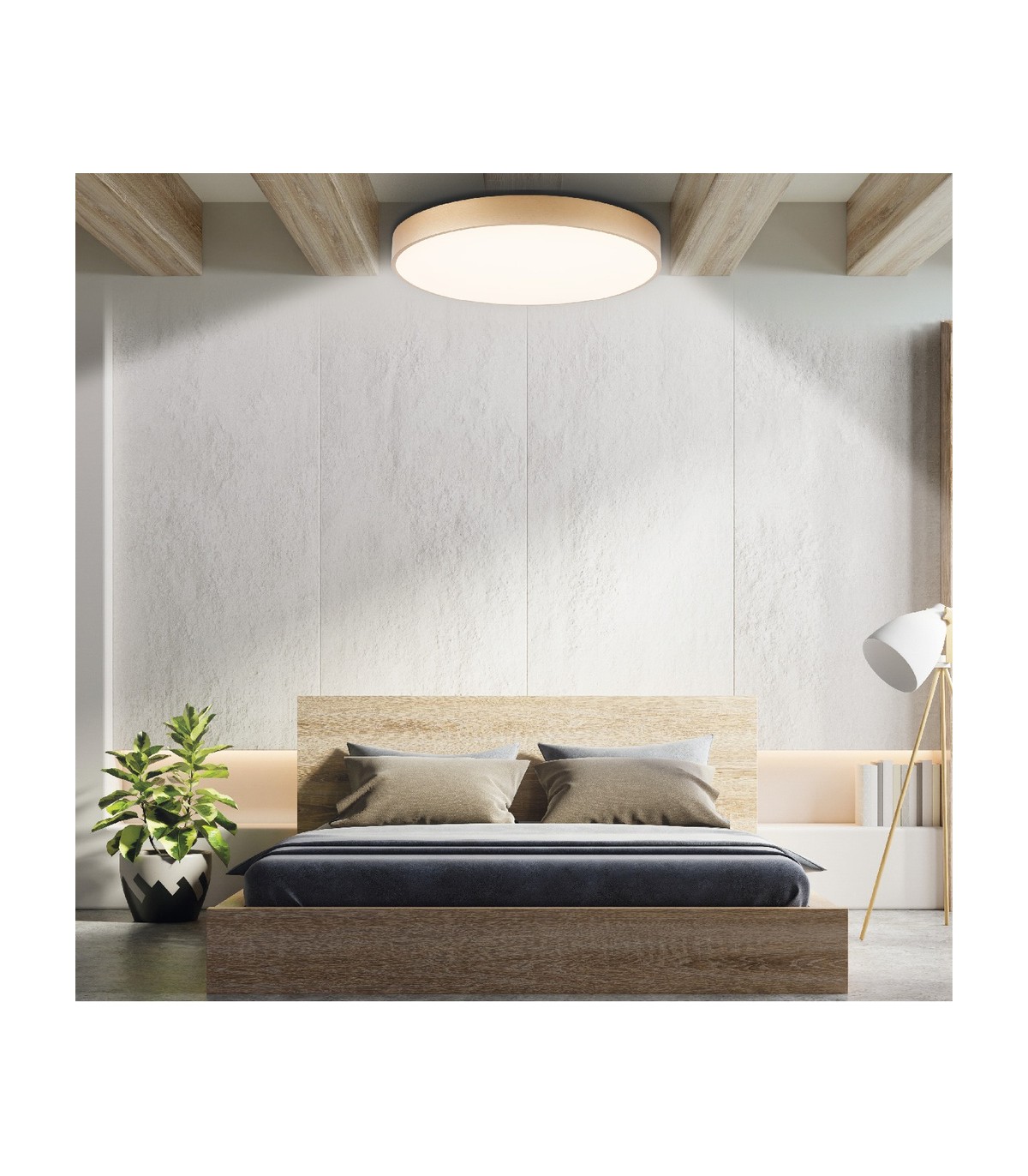 Plafón Led KATAJA Dorado Ø60CM 65W 7344LM 120º IP20