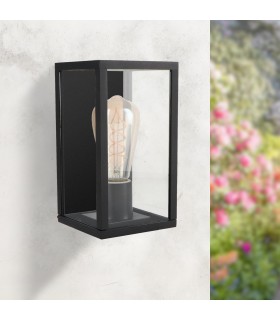 Aplique Pared DUCTE 1xE27 IP44 Negro