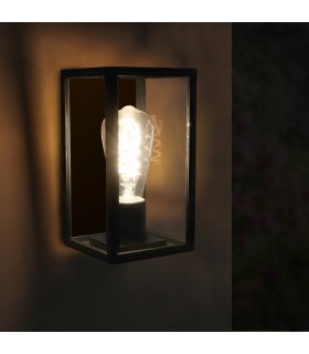 Aplique Pared DUCTE 1xE27 IP44 Negro