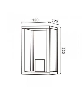 Aplique Pared DUCTE 1xE27 IP44 Negro