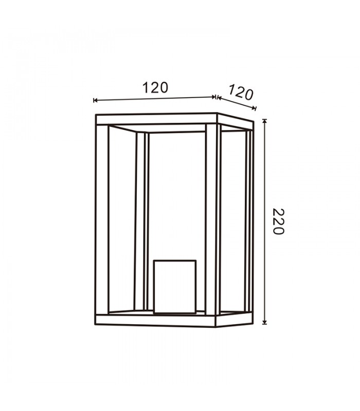 Aplique Pared DUCTE 1xE27 IP44 Negro