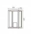 Aplique Pared DUCTE 1xE27 IP44 Negro