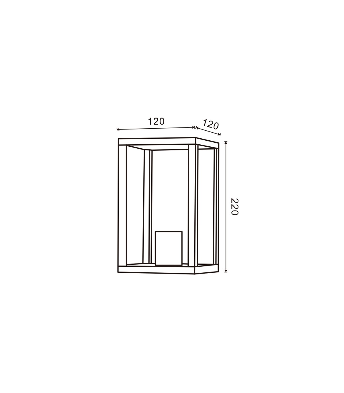 Aplique Pared DUCTE 1xE27 IP44 Negro
