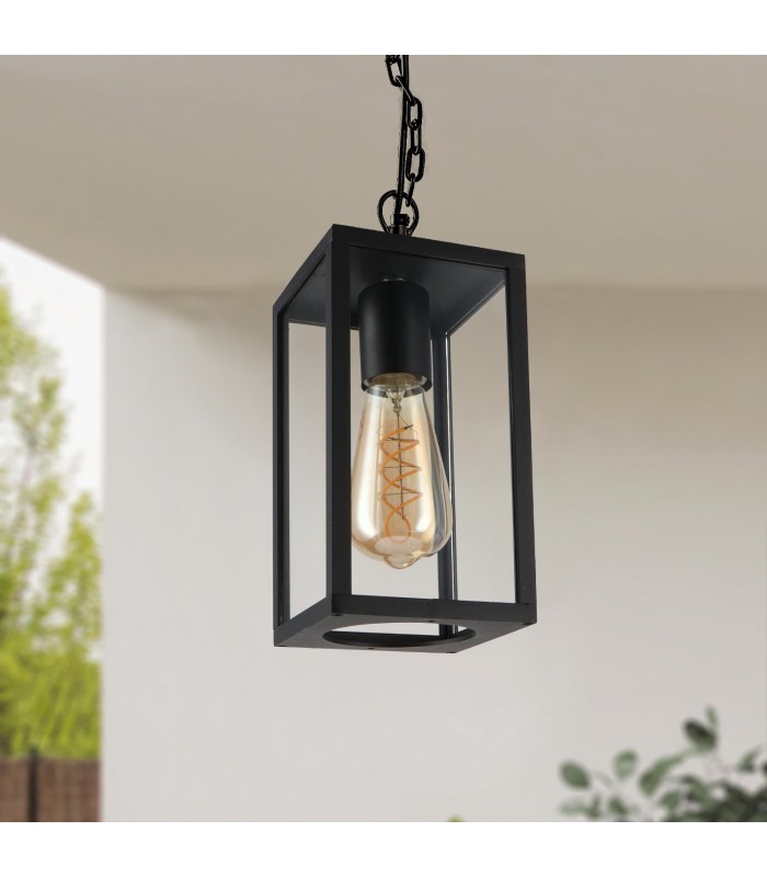 Aplique Colgante DUCTE 1xE27 IP44 Negro