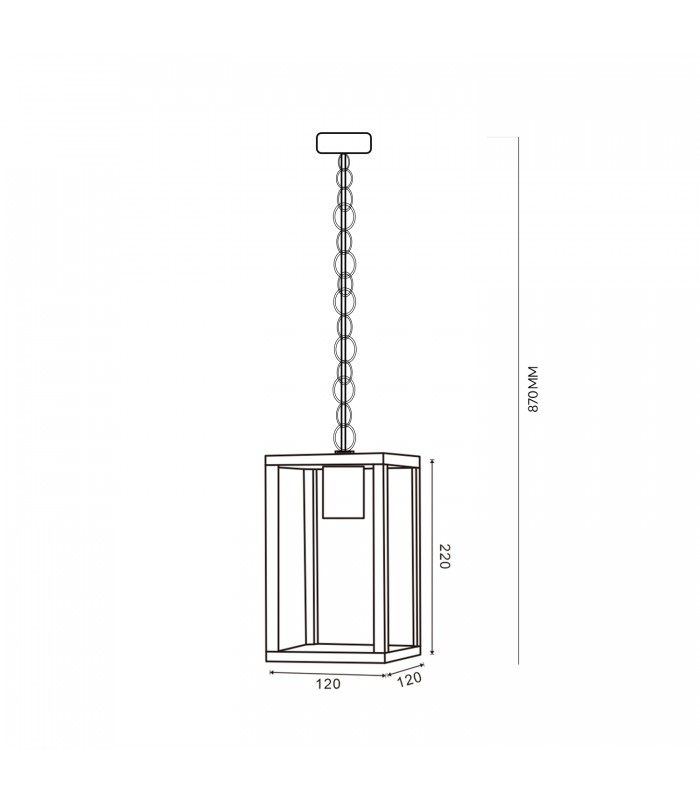 Aplique Colgante DUCTE 1xE27 IP44 Negro